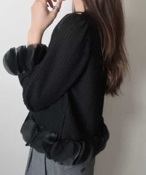 「deux amour」 長袖カットソー FREE アイボリー レディース_画像5