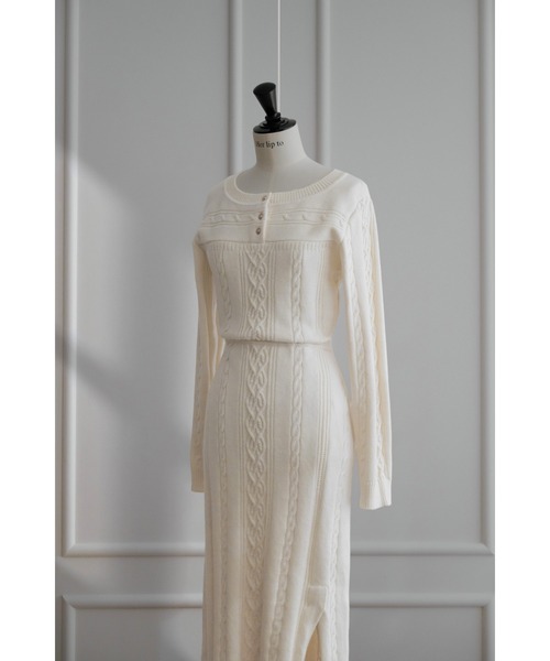 Her lip to ワンピース Cecily Cable Knit Dress : ZOZOTOWN Yahoo!店