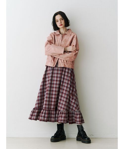 ブルゾン アウター フェイクレザースタッズブルゾン　春服　春アウター レディース | jouetie | 20