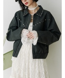 jouetie（ジュエティ） ブルゾン アウター フェイクレザースタッズ