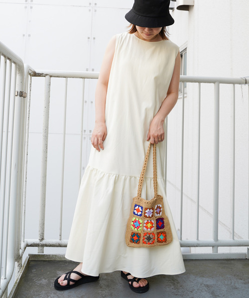 「VENCEEXCHANGE」 ノースリーブワンピース FREE オレンジ レディース_画像8