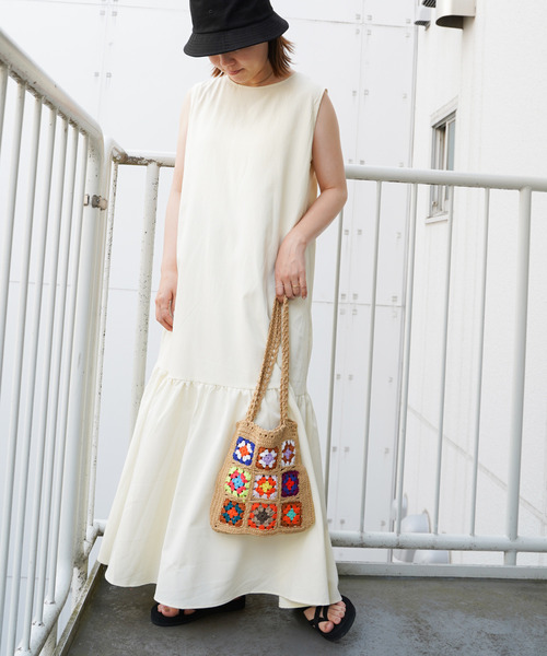 「VENCEEXCHANGE」 ノースリーブワンピース FREE オレンジ レディース_画像9