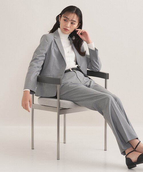 INDIVI（インディヴィ） スーツ 「ウール混／スーツ」テーラードカラー