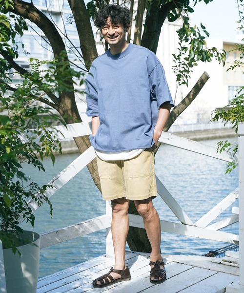 「BAYFLOW」 ハーフパンツ MEDIUM チャコールグレー メンズ_画像4