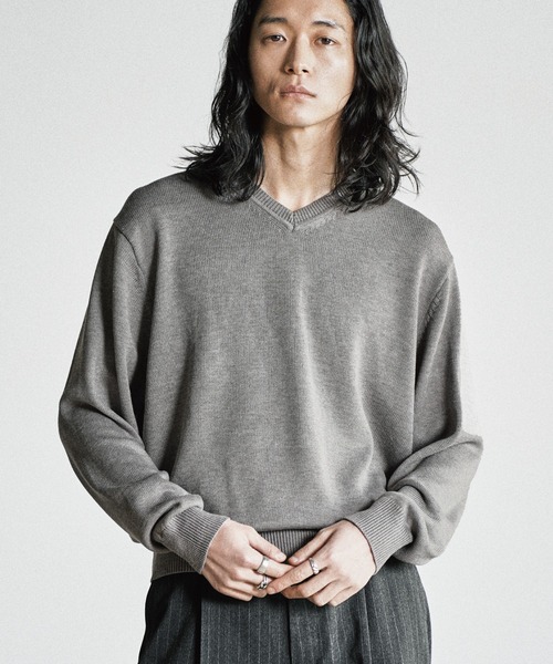 セーター ニット SILK BLEND V-NECK KNIT メンズ レディース | WYM LIDNM | 03