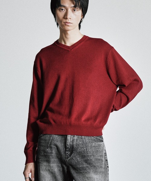 セーター ニット SILK BLEND V-NECK KNIT メンズ レディース | WYM LIDNM | 04