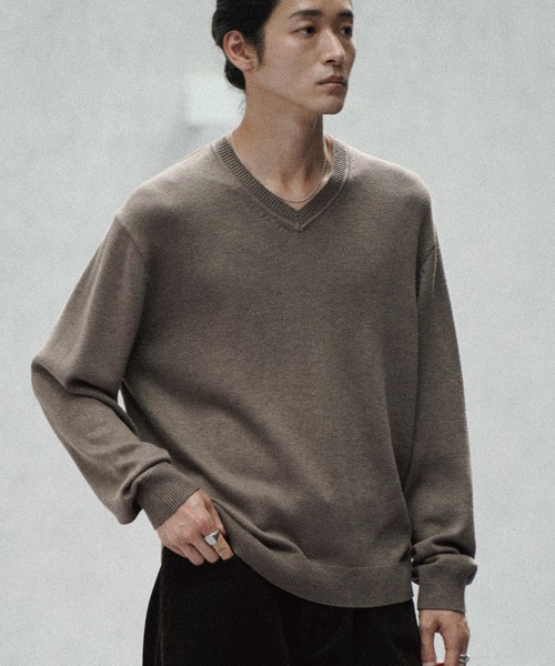 WYM LIDNM セーター ニット SILK BLEND V-NECK KNIT メンズ レディース