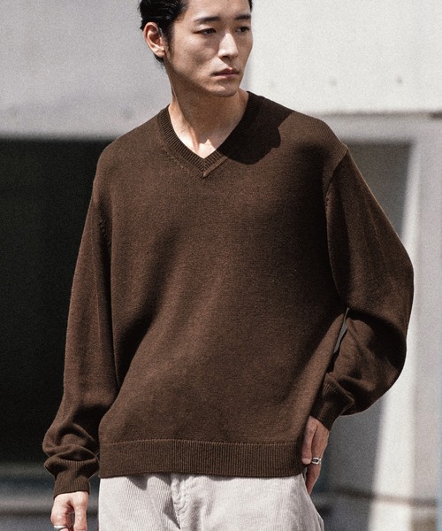 WYM LIDNM セーター ニット SILK BLEND V-NECK KNIT メンズ レディース