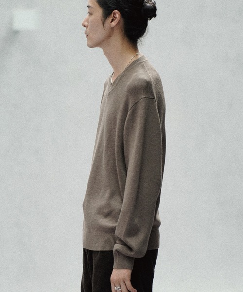 WYM LIDNM セーター ニット SILK BLEND V-NECK KNIT メンズ レディース