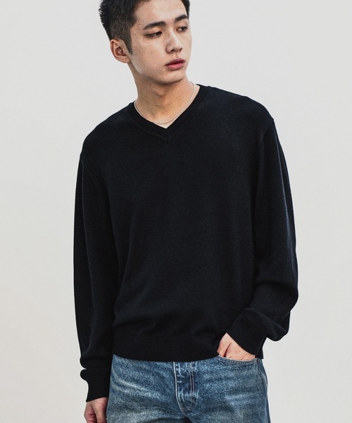 WYM LIDNM セーター ニット SILK BLEND V-NECK KNIT メンズ レディース
