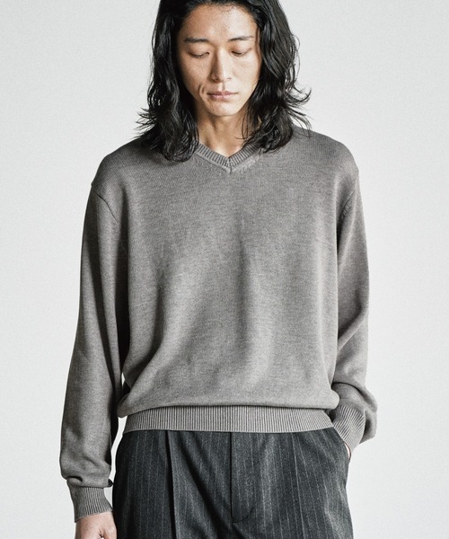 セーター ニット SILK BLEND V-NECK KNIT メンズ レディース | WYM LIDNM | 08