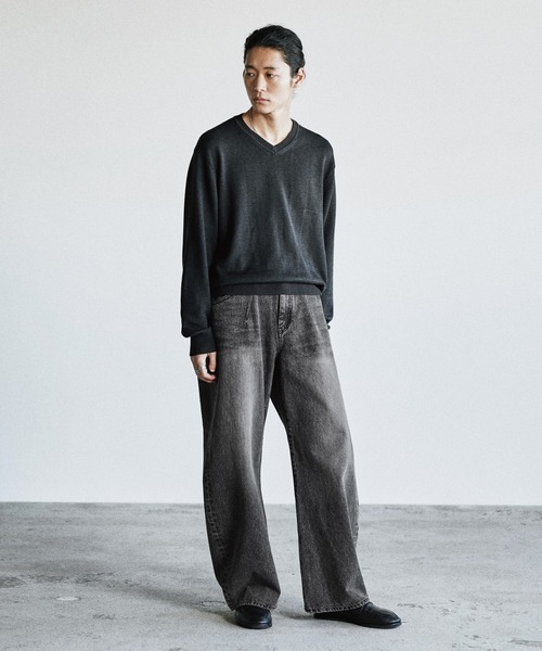 セーター ニット SILK BLEND V-NECK KNIT メンズ レディース | WYM LIDNM | 05