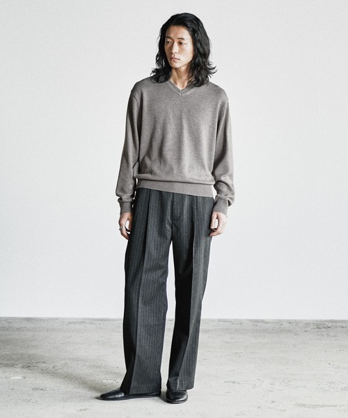 セーター ニット SILK BLEND V-NECK KNIT メンズ レディース | WYM LIDNM | 07