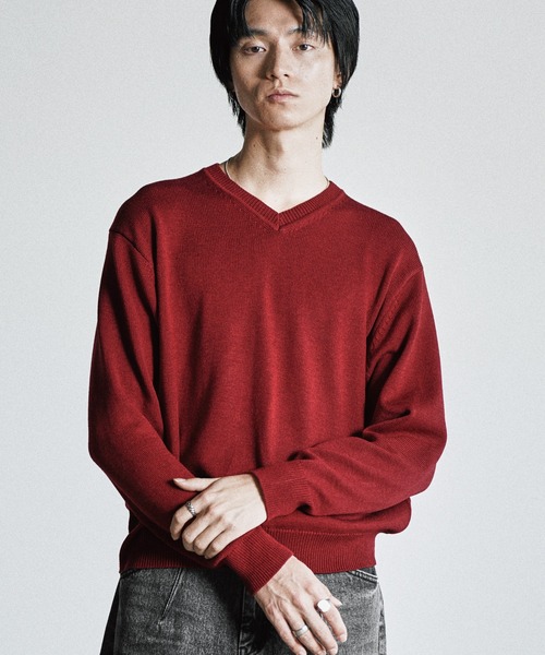 セーター ニット SILK BLEND V-NECK KNIT メンズ レディース | WYM LIDNM | 12