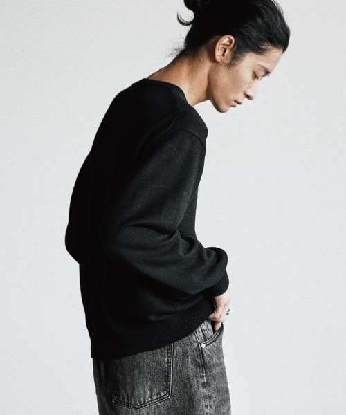 セーター ニット SILK BLEND V-NECK KNIT メンズ レディース | WYM LIDNM | 14