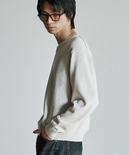 セーター ニット SILK BLEND V-NECK KNIT メンズ レディース | WYM LIDNM | 18