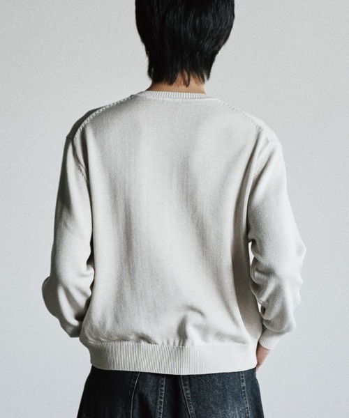 セーター ニット SILK BLEND V-NECK KNIT メンズ レディース | WYM LIDNM | 19