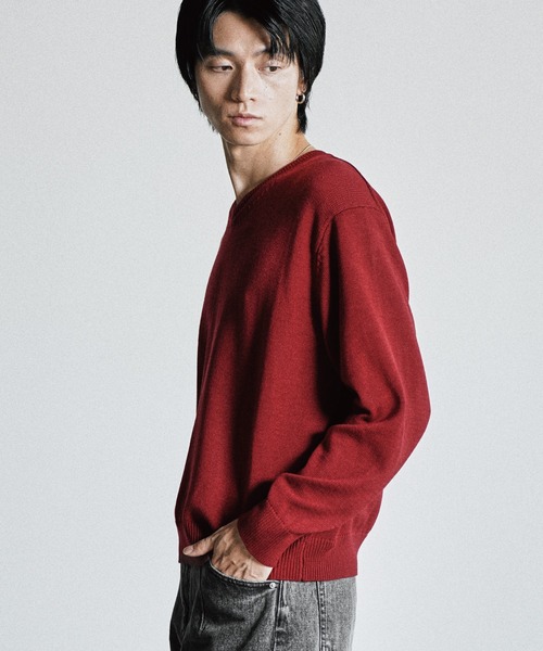 セーター ニット SILK BLEND V-NECK KNIT メンズ レディース | WYM LIDNM | 20