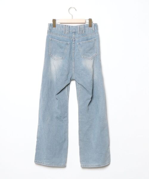 「shameless」 ブーツカットデニムパンツ S サックスブルー レディース_画像2