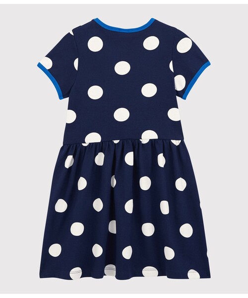「PETIT BATEAU」 「KIDS」半袖ワンピース 4YEAR ネイビー キッズ_画像2