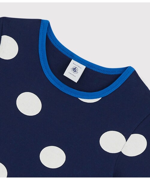 「PETIT BATEAU」 「KIDS」半袖ワンピース 4YEAR ネイビー キッズ_画像3