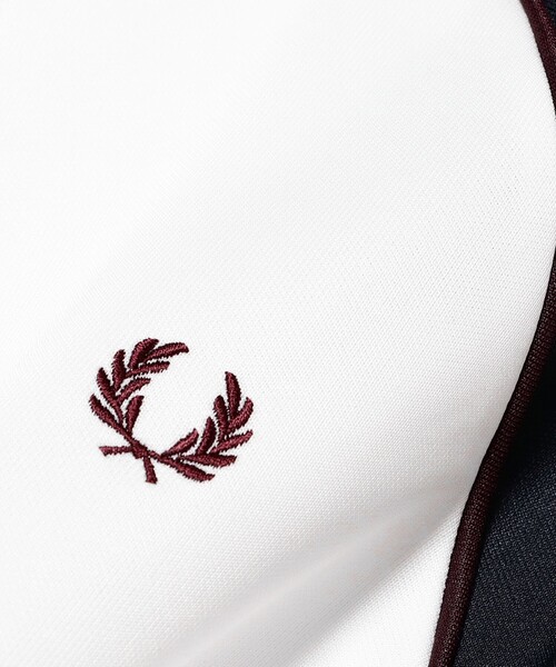 【フレッドペリー】ベロアトラックジャケット　ジャージ　赤刺繍ロゴ　襟リブライン FRED PERRY（フレッドペリー） ジャージ 「別注」FRED PERRY / カラー