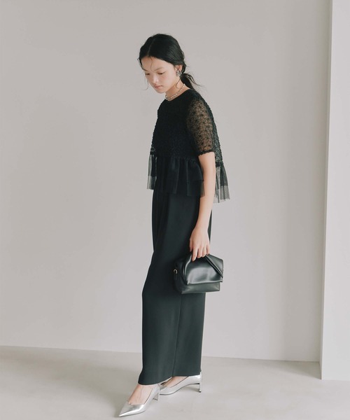 kaene（カエン） パンツドレス フルールチュールオールインワン「結婚