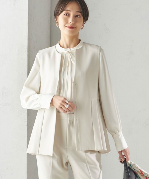 SHIPS（シップス） ベスト ジレ ダブル クロス ジレ オフホワイト