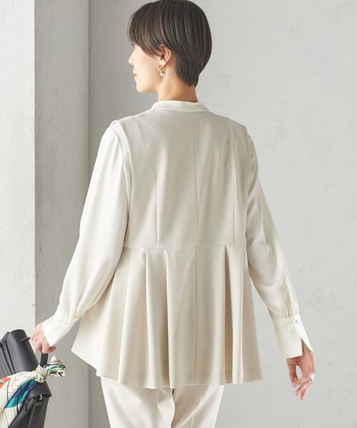 SHIPS（シップス） ベスト ジレ ダブル クロス ジレ オフホワイト