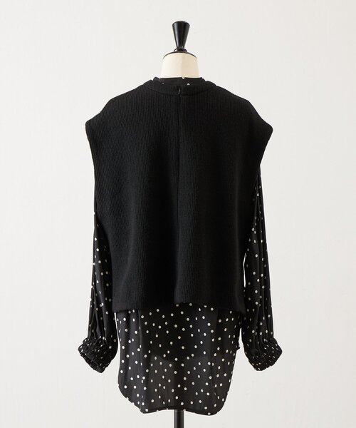 BEARDSLEYビアズリー 黒ニットジレ黒シャツセット ジレセットシャツ（シャツ/ブラウス）｜BEARDSLEY（ビアズリー）の