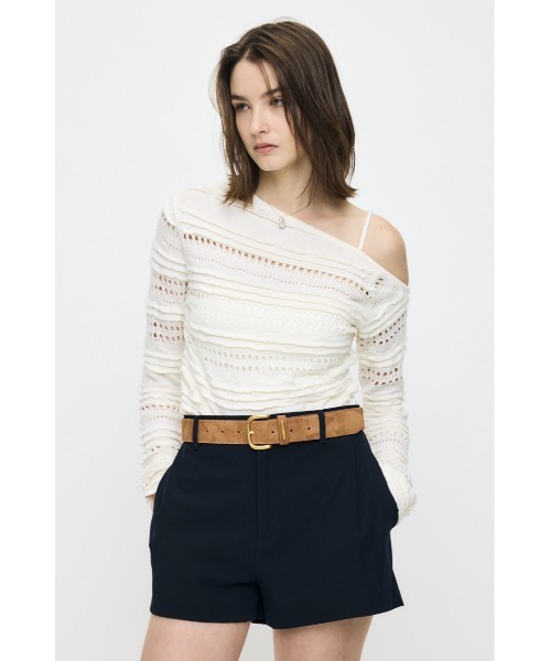 MOUSSY（マウジー） ニット セーター 「26年SS新作」RANDOM STRIPE OFF