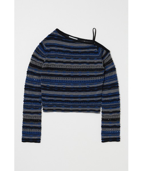 MOUSSY（マウジー） ニット セーター 「26年SS新作」RANDOM STRIPE OFF