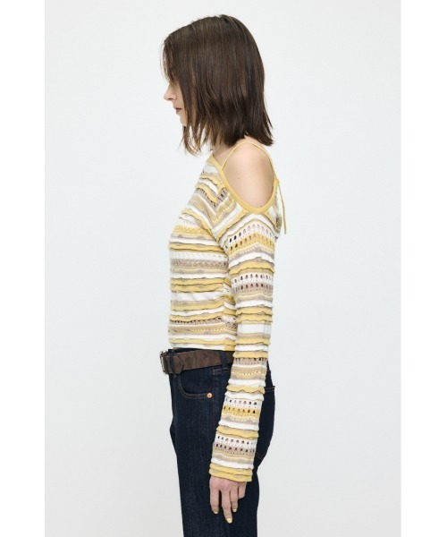 MOUSSY（マウジー） ニット セーター 「26年SS新作」RANDOM STRIPE OFF