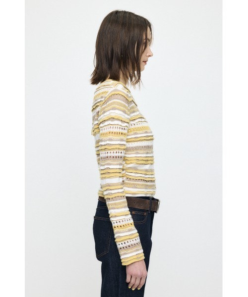 MOUSSY（マウジー） ニット セーター 「26年SS新作」RANDOM STRIPE OFF