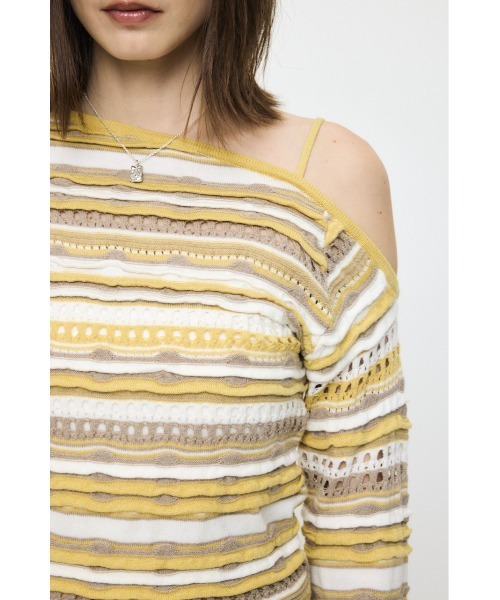 MOUSSY（マウジー） ニット セーター 「26年SS新作」RANDOM STRIPE OFF