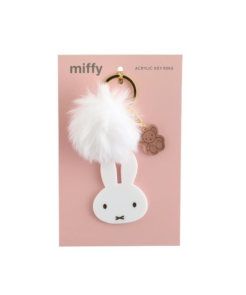 Miffy（ミッフィー） キーホルダー ファー付きアクリルキーホルダー