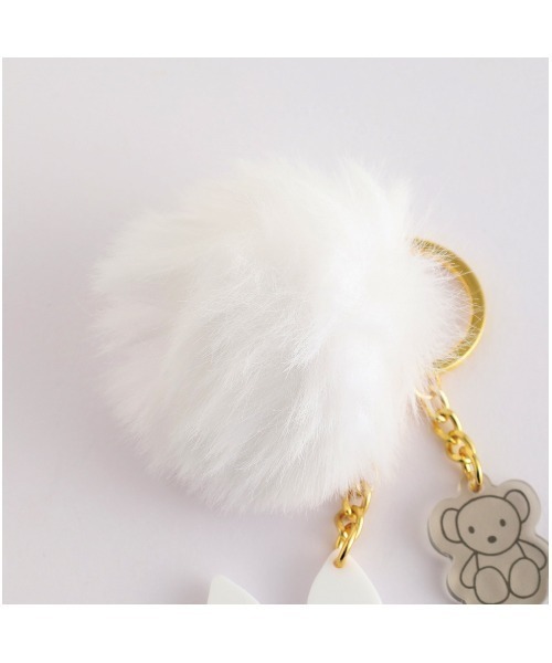 Miffy（ミッフィー） キーホルダー ファー付きアクリルキーホルダー