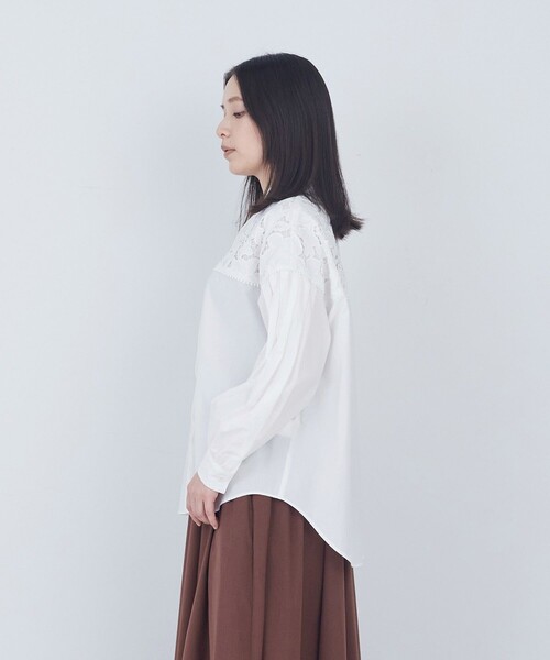 極美品】ADIEU TRISTESSE リネン100レースブラウス 2023 ブラウス 