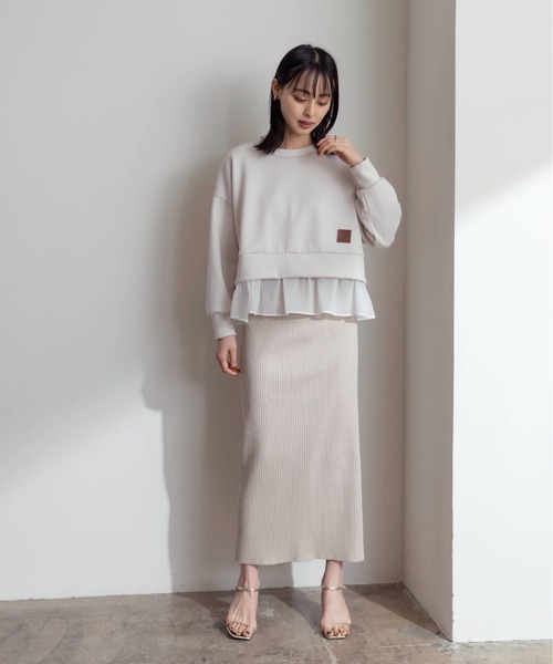 「Eimee Law」 長袖カットソー 38 ライトグレー レディース_画像2