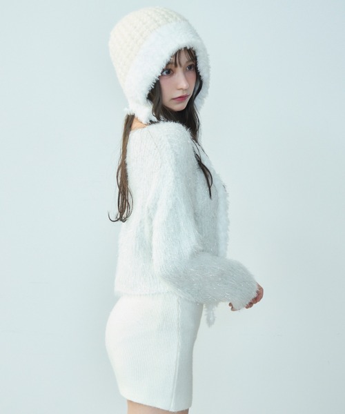 「TITTY&CO.」 長袖ニット FREE アイボリー レディース_画像8