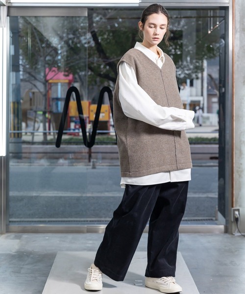 「VOAAOV」 コーデュロイパンツ 1 オリーブ メンズ_画像6