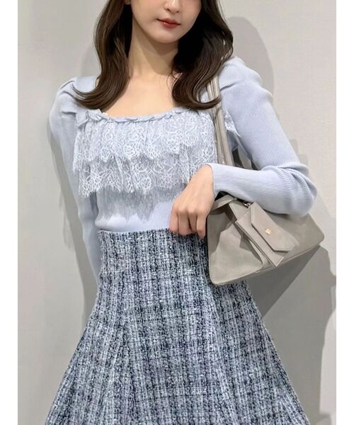 MERCURYDUO（マーキュリーデュオ） ニット セーター 異素材レース
