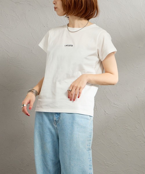ラコステ　LACOSTE　Ｔシャツ　レディース LACOSTE/ラコステ WOMEN ロゴ Tシャツ ワンポイント シンプル ボーイズ