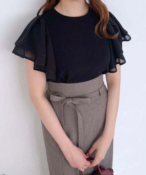 「mysty woman」 半袖Tシャツ FREE オフホワイト レディース_画像5