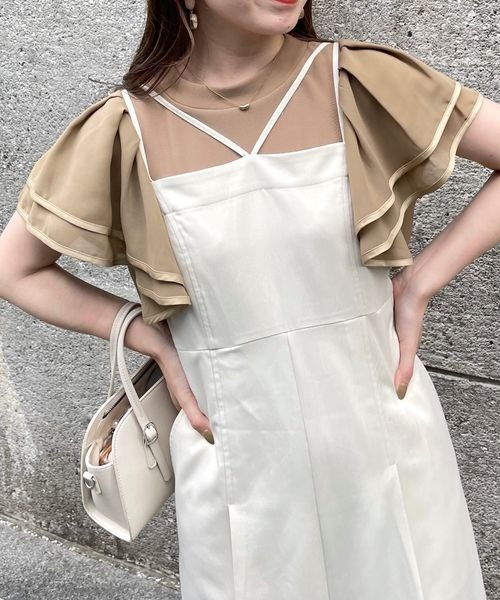「mysty woman」 半袖Tシャツ FREE オフホワイト レディース_画像8
