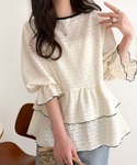 ブラウス シャツ 夏 半袖 360度どこから見...の詳細画像1