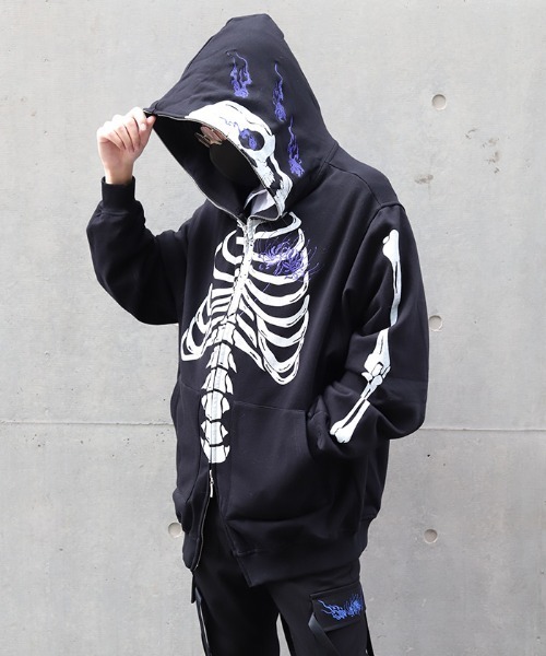REZENパーカー REZEN（リゼン） パーカー ガシャドクロジップパーカー メンズ