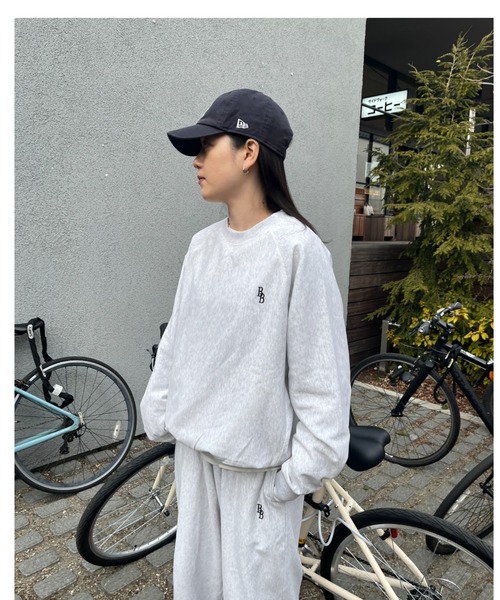 「BROKEN BASE」 スウェットカットソー MEDIUM オートミール メンズ_画像4