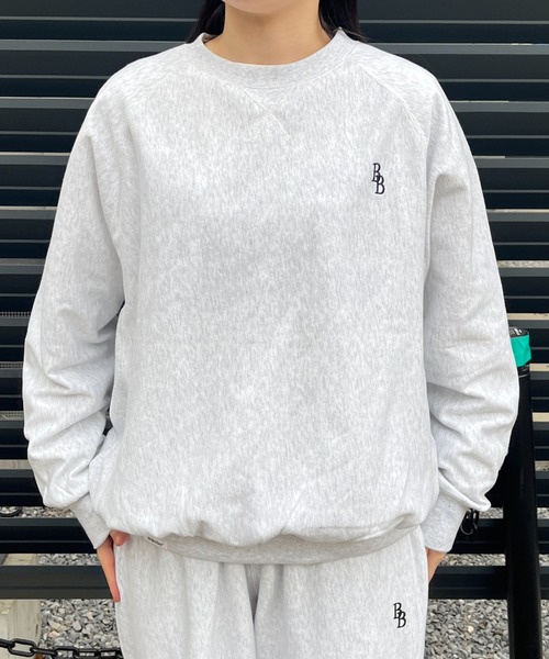 「BROKEN BASE」 スウェットカットソー MEDIUM オートミール メンズ_画像6