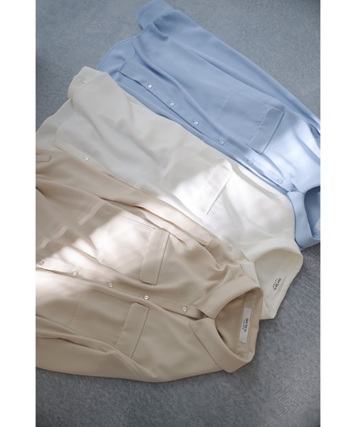 ブラウス シャツ Multi-Way Twill Shirt レディースの画像